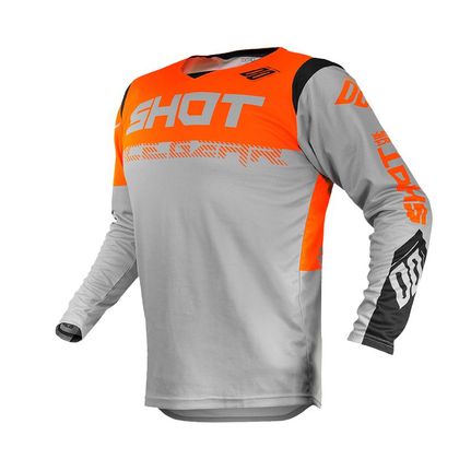Camiseta de motocross Shot CONTACT - TRUST - LIGHT GREY NEON ORANGE 2020 Ref : SO1646 