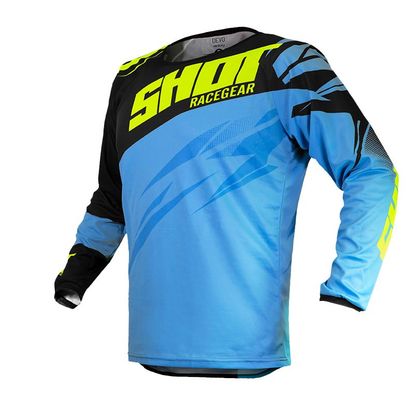 Camiseta de motocross Shot DEVO - VENTURY - CYAN NEON YELLOW 2020 Ref : SO1670 