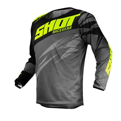 Camiseta de motocross Shot DEVO - VENTURY - GREY NEON YELLOW 2020 Ref : SO1679 