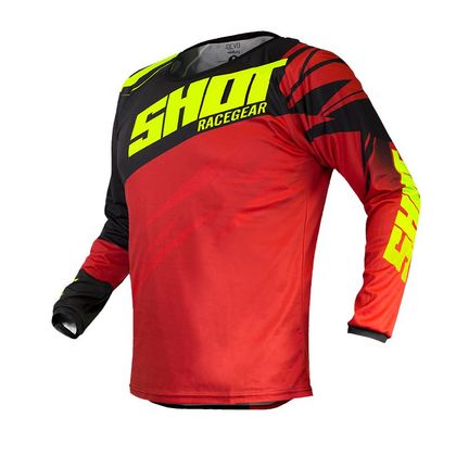 Camiseta de motocross Shot DEVO - VENTURY - RED NEON YELLOW 2020 Ref : SO1685 