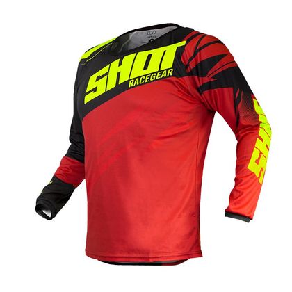 Camiseta de motocross Shot DEVO KID - VENTURY - BLACK RED NEON YELLOW Ref : SO1755 