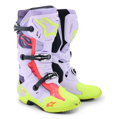 Alpinestars TECH 10 - GESUPERVISEERD 2025 Laarzen - Paars / Geel Ref: AP3938 