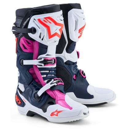 Krosové boty Alpinestars TECH 10 - SUPERVENTED 2027 - Modrá / Bílá Ref: AP4610 