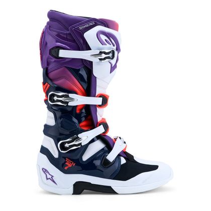 Bottes cross Alpinestars TECH 7 2027 - Violet / Blanc