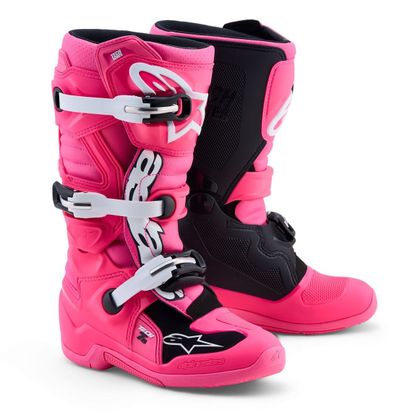 Bottes cross Alpinestars TECH 7 S - ENFANT - Rose / Blanc Ref : AP4620 