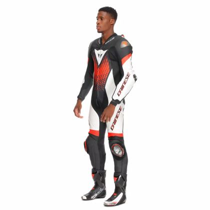 Combinaison Dainese LAGUNA SECA 6 PERF 1 PIECE - Blanc / Rouge