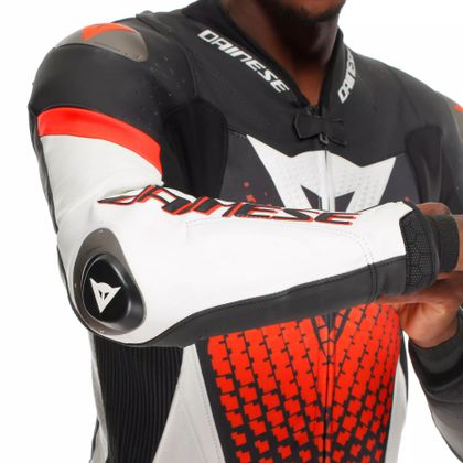 Combinaison Dainese LAGUNA SECA 6 PERF 1 PIECE - Blanc / Rouge