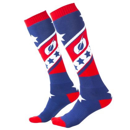 Chaussettes MX O'Neal MX - STARS - RED BLUE Ref : OL1219 / 0356-745 