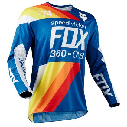 Camiseta de motocross Fox 360 DRAFTR - BLEU -  2018