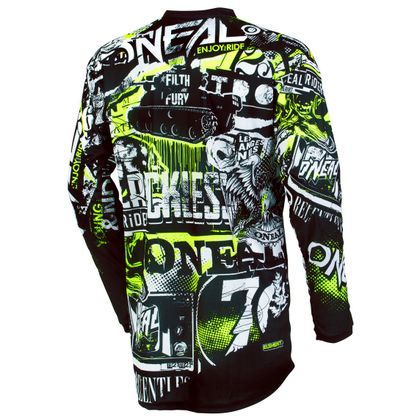 Camiseta de motocross O'Neal ELEMENT ATTACK YOUTH - NEGRO AMARILLO FLÚOR -  - Negro / Amarillo