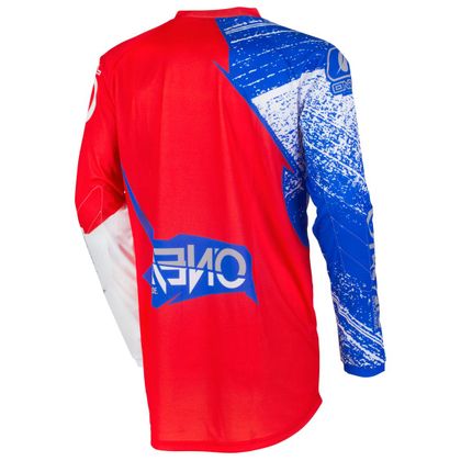 Camiseta de motocross O'Neal ELEMENT BURNOUT - ROJO BLANCO AZUL -  2018