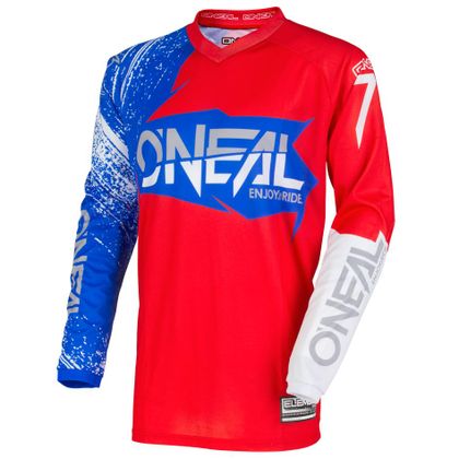 Camiseta de motocross O'Neal ELEMENT BURNOUT - ROJO BLANCO AZUL -  2018 Ref : OL0835 