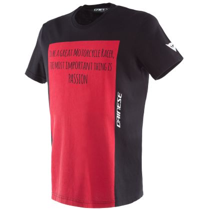 T-Shirt manches courtes Dainese RACER PASSION - BLACK RED Ref : DN1390 