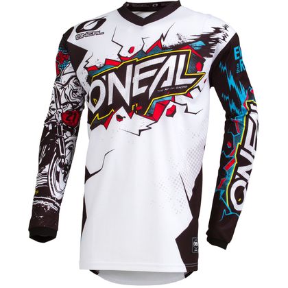 Camiseta de motocross O'Neal ELEMENT YOUTH - VILLAIN - WHITE - Blanco