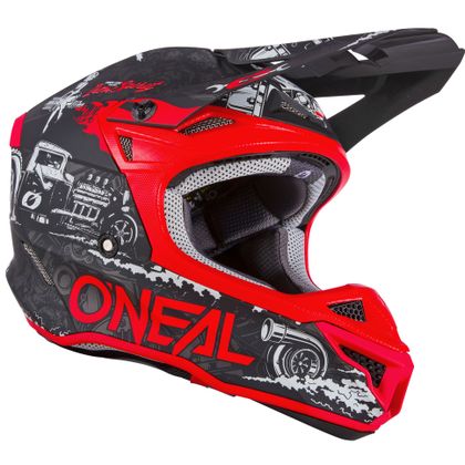 Casco de motocross O'Neal 5SRSPOLYACRILYTE - HR V.22 - BLACK RED 2024 - Negro / Rojo Ref : OL1712 