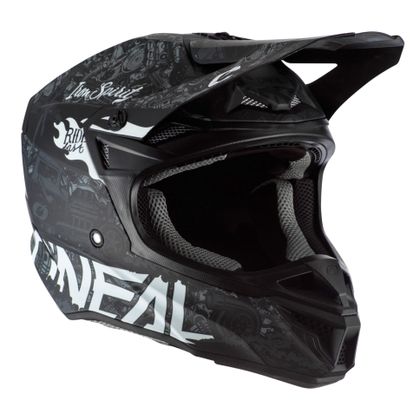 Casco de motocross O'Neal 5 SERIES - HR - BLACK WHITE MATT 2021