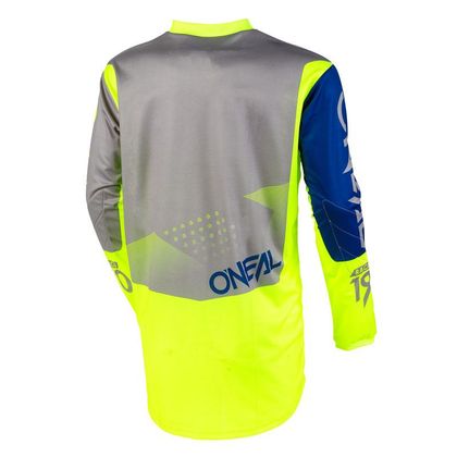 Camiseta de motocross O'Neal ELEMENT - FACTOR - GRAY BLUE NEON YELLOW 2023