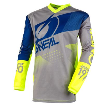 Camiseta de motocross O'Neal ELEMENT YOUTH - FACTOR - GRAY BLUE NEON YELLOW Ref : OL1424 