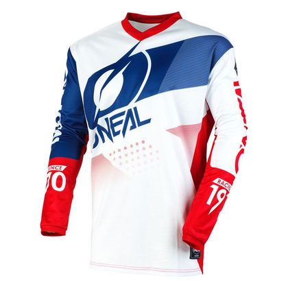Camiseta de motocross O'Neal ELEMENT - FACTOR - WHITE BLUE RED 2021 Ref : OL1333 
