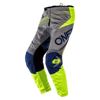 Pantalón de motocross O'Neal ELEMENT - FACTOR - GRAY BLUE NEON YELLOW 2023 Ref : OL1330 