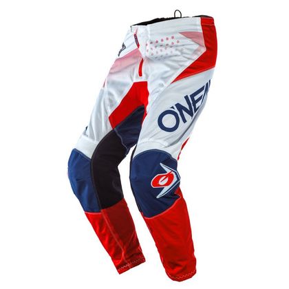 Pantalón de motocross O'Neal ELEMENT - FACTOR - WHITE BLUE RED 2021 Ref : OL1334 