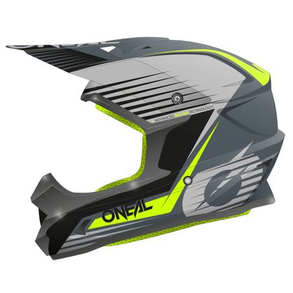 Casque cross O'Neal 1 SRS - YOUTH STREAM - GRAY NEON YELLOW GLOSSY Ref : OL1517 