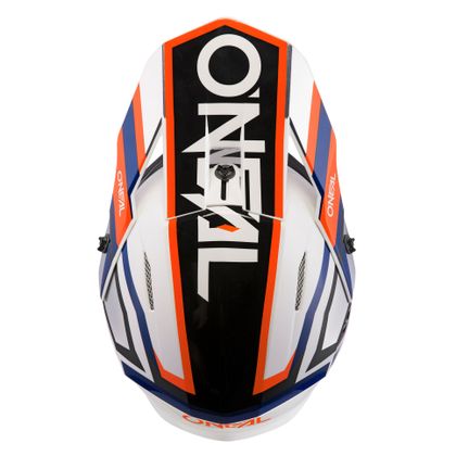 Casco de motocross O'Neal SERIES 3 - VISION - WHITE BLACK ORANGE GLOSSY 2021