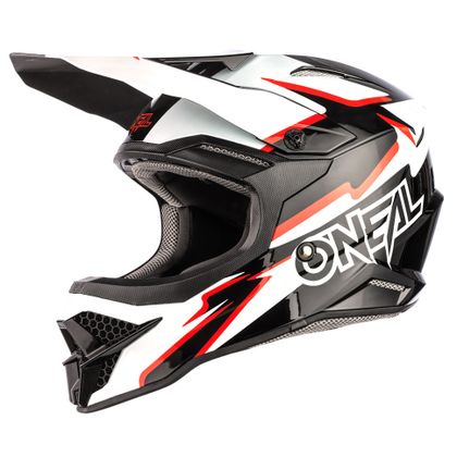 Casque cross O'Neal 3 SRS - VOLTAGE - BLACK WHITE GLOSSY 2023 Ref : OL1506 