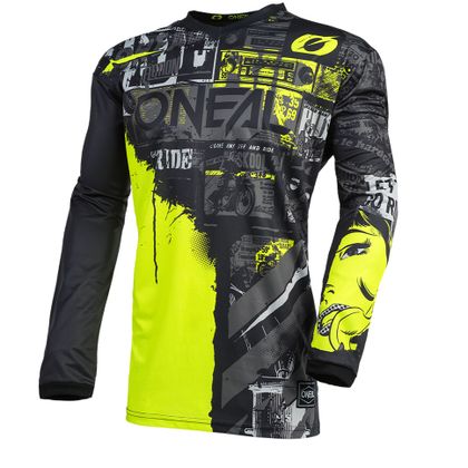 Maillot cross O'Neal ELEMENT YOUTH - RIDE - BLACK NEON YELLOW Ref : OL1644 