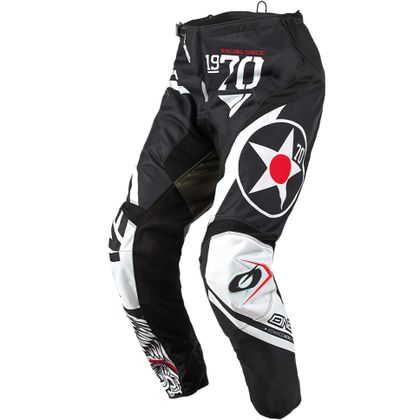 Pantalón de motocross O'Neal ELEMENT - WARHAWK - BLACK WHITE GREEN 2021 Ref : OL1556 