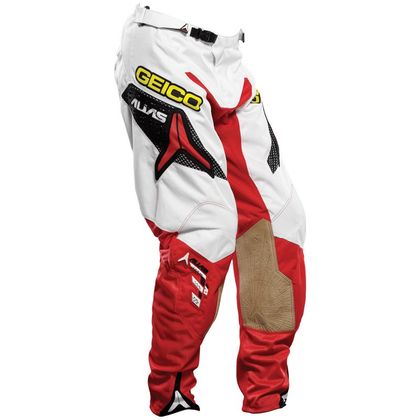 Pantalon cross Alias A1 PANT - WHITE/RED GEICO 