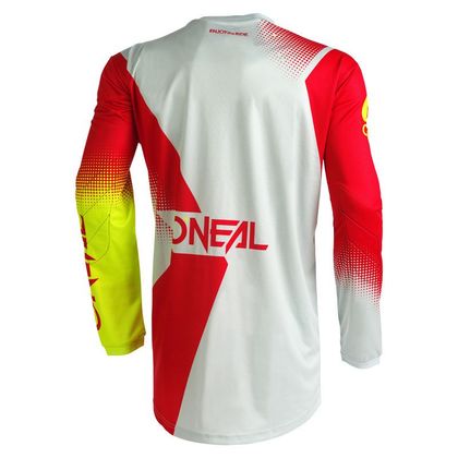 Camiseta de motocross O'Neal ELEMENT - RACEWEAR V.22 - RED GRAY NEON YELLOW 2023 - Rojo / Gris