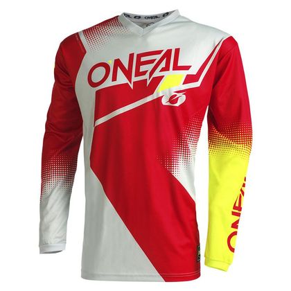 Camiseta de motocross O'Neal ELEMENT - RACEWEAR V.22 - RED GRAY NEON YELLOW 2023 - Rojo / Gris Ref : OL1754 