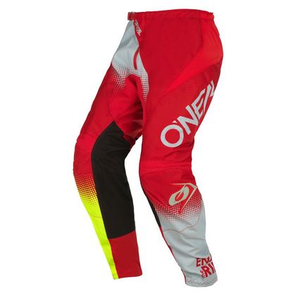 Pantaloni da cross O'Neal ELEMENT - RACEWEAR V.22 - RED GRAY NEON YELLOW 2023 Ref : OL1755 