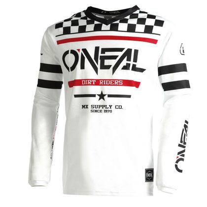 Camiseta de motocross O'Neal ELEMENT - SQUADRON V.22 - WHITE BLACK 2023 Ref : OL1758 