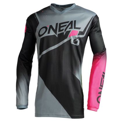 Camiseta de motocross O'Neal ELEMENT WOMENS - RACEWEAR V.22 - BLACK GRAY PINK 2023 Ref : OL1813 
