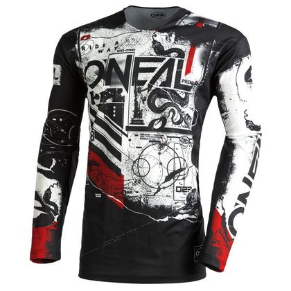 Maillot cross O'Neal MAYHEM - SCARZ V.22 - BLACK WHITE RED 2023 Ref : OL1827 
