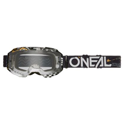 Gafas de motocross O'Neal B-10 - ATTACK V24 - CLEAR 2024 - Negro / Blanco Ref : OL1939 