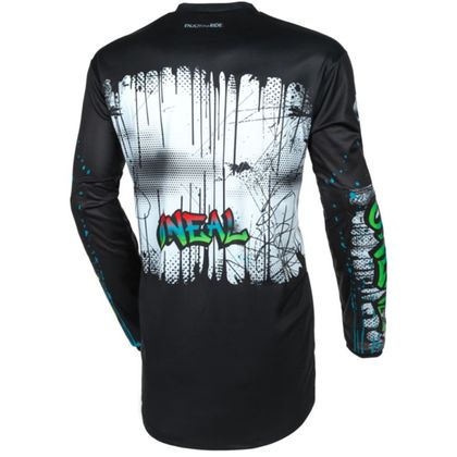Camiseta de motocross O'Neal ELEMENT - RANCID V24 2023 - Negro / Blanco