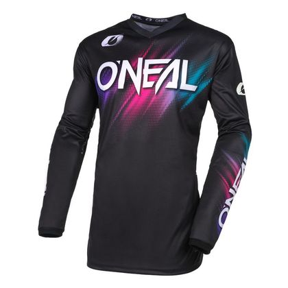 Camiseta de motocross O'Neal ELEMENT WOMEN - VOLTAGE V24 2023 - Negro / Multicolor Ref : OL1969 