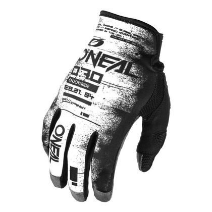 Guantes de motocross O'Neal MAYHEM - SCARZ V24 2024 - Negro / Blanco Ref : OL1934 