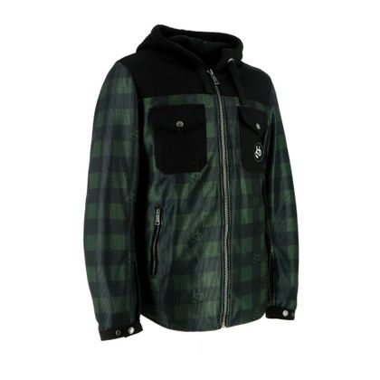 Blouson Moto Helstons WOOD AIR - Noir / Vert