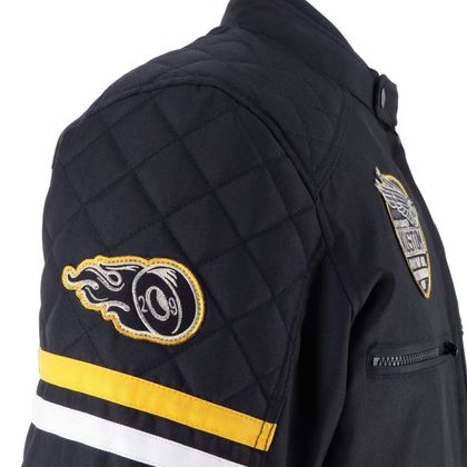 Blouson Moto Helstons VON DUTCH - RACE NOW - Noir / Jaune