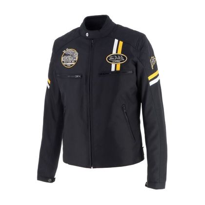 Blouson Moto Helstons VON DUTCH - RACE NOW - Noir / Jaune Ref : HS1316 