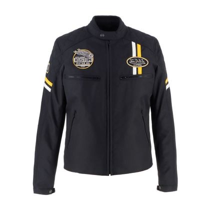 Blouson Moto Helstons VON DUTCH - RACE NOW - Noir / Jaune