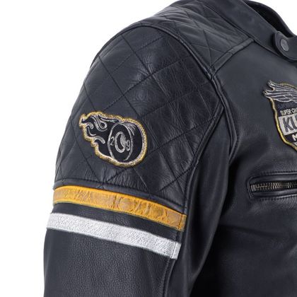 Blouson Moto Helstons VON DUTCH - RACE NOW - Noir / Jaune