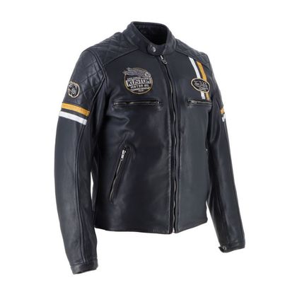 Blouson Moto Helstons VON DUTCH - RACE NOW - Noir / Jaune