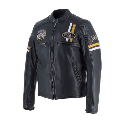 Blouson Moto Helstons VON DUTCH - RACE NOW - Noir / Jaune Ref : HS1315 
