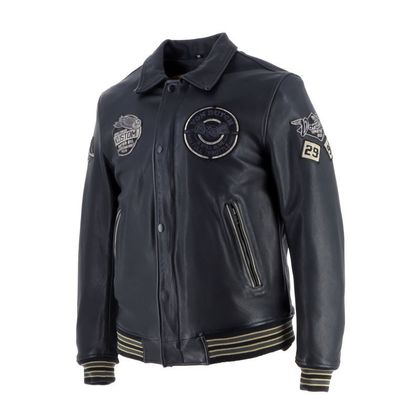 Blouson Moto Helstons VON DUTCH - BROOKLIN - Noir Ref : HS1311 