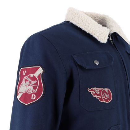 Blouson Moto Helstons VON DUTCH - WISCONSIN - Bleu